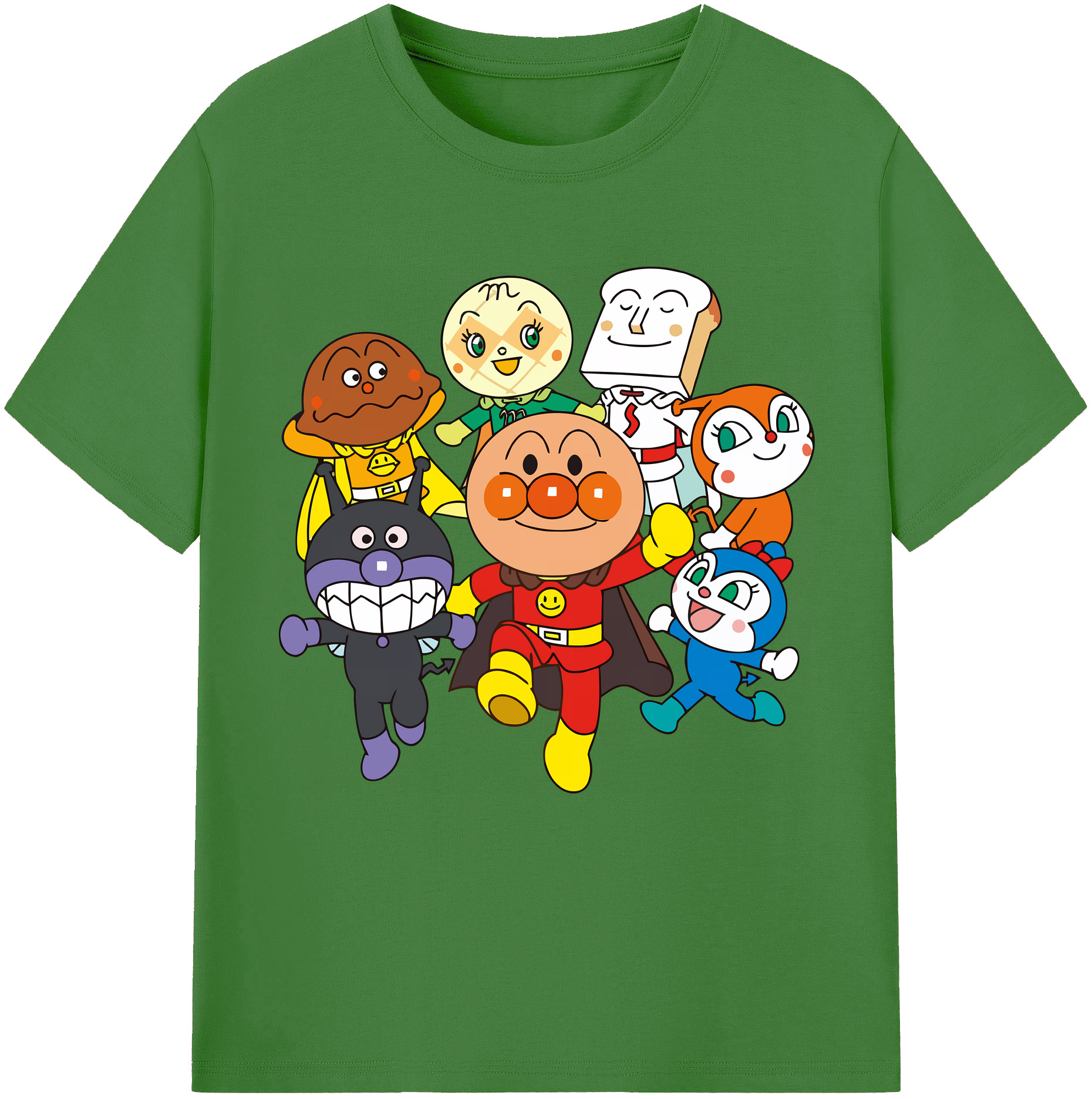 （画像用） アンパンマン Anpanman レディースカジュアルプリントTシャツ（綿100％）